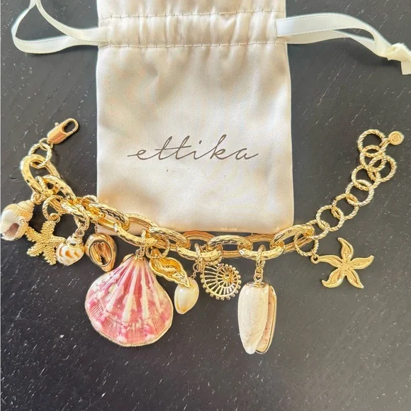Ettika Gold Mermaid Tears Shell Bracelet - Picture 3 of 3